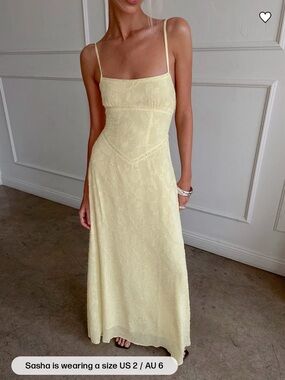 Princess Polly South Of France Maxi Dress Yellow